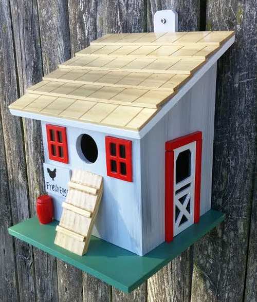 Chicken Coop Birdhouse Small